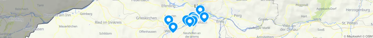 Kartenansicht für Apotheken-Notdienste in der Nähe von Hörsching (Linz  (Land), Oberösterreich)